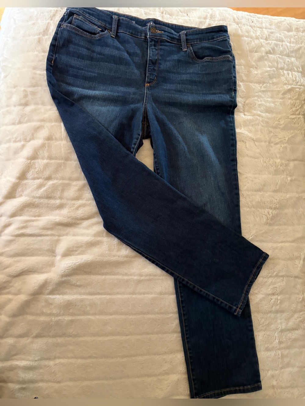St. John's Bay Dark Blue Straight Leg Jeans